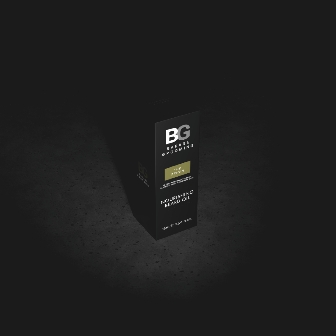 Bakare Grooming Men's Grooming Brand Design packaging design portfolio project by Y Not Tony Design Studio