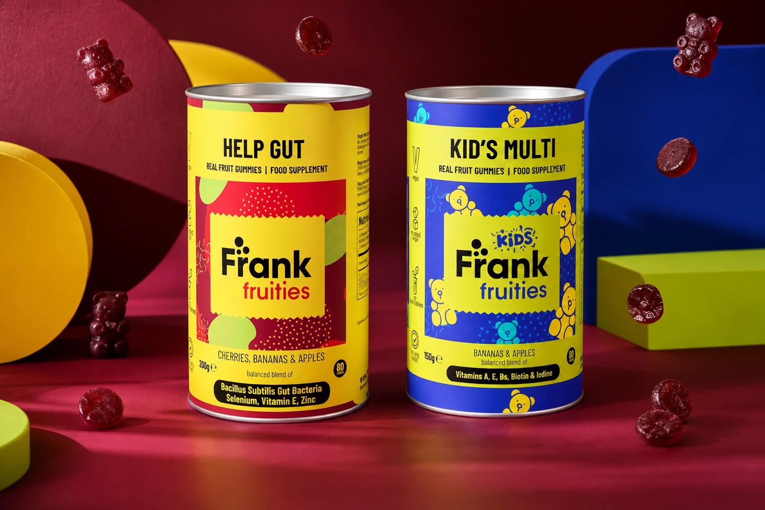 Frank Fruities Vitamin Gummy Packaging Design