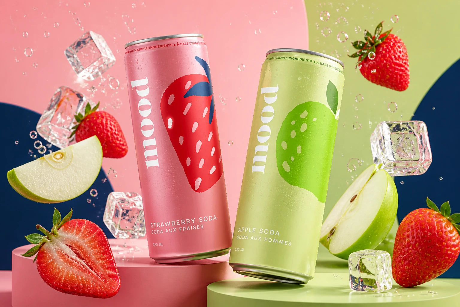 Mood Natural Soda Can Packaging Design