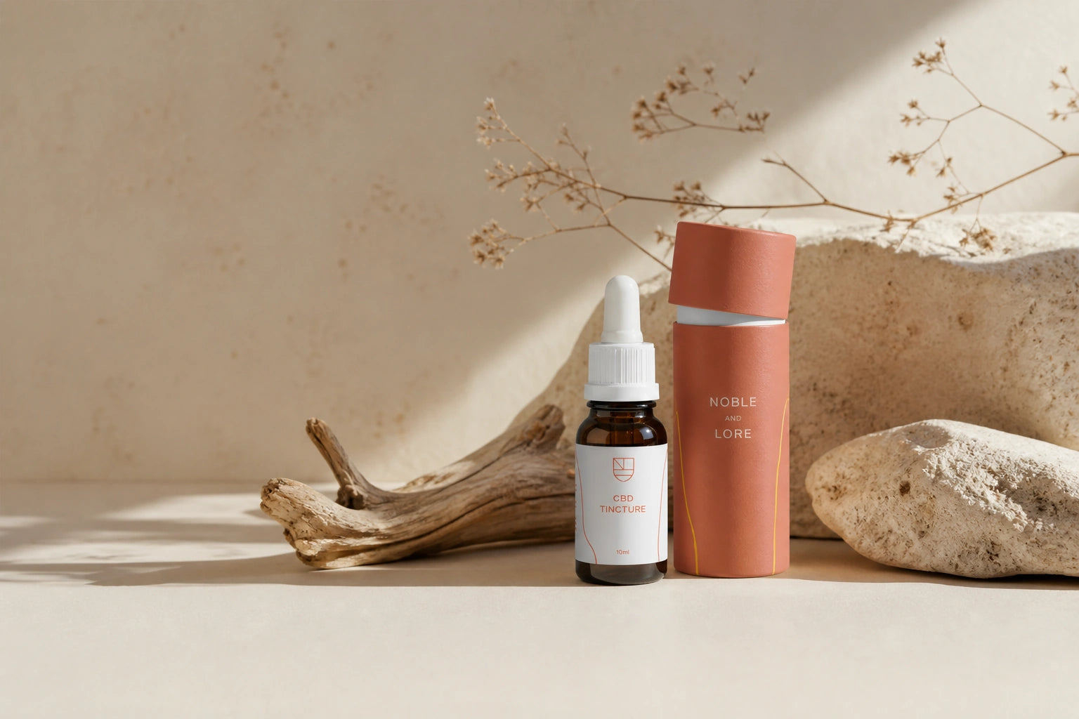 Noble & Lore Luxury CBD Packaging Design