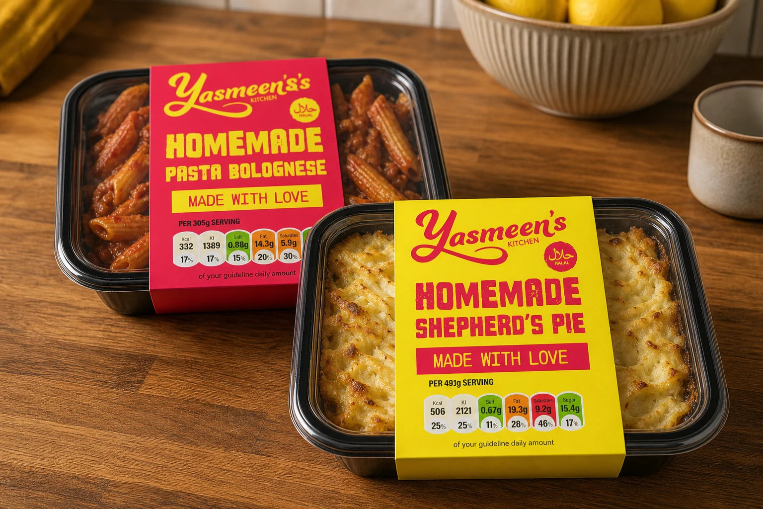 Yasmeen's Kitchen Halal Ready Meal Packaging Design