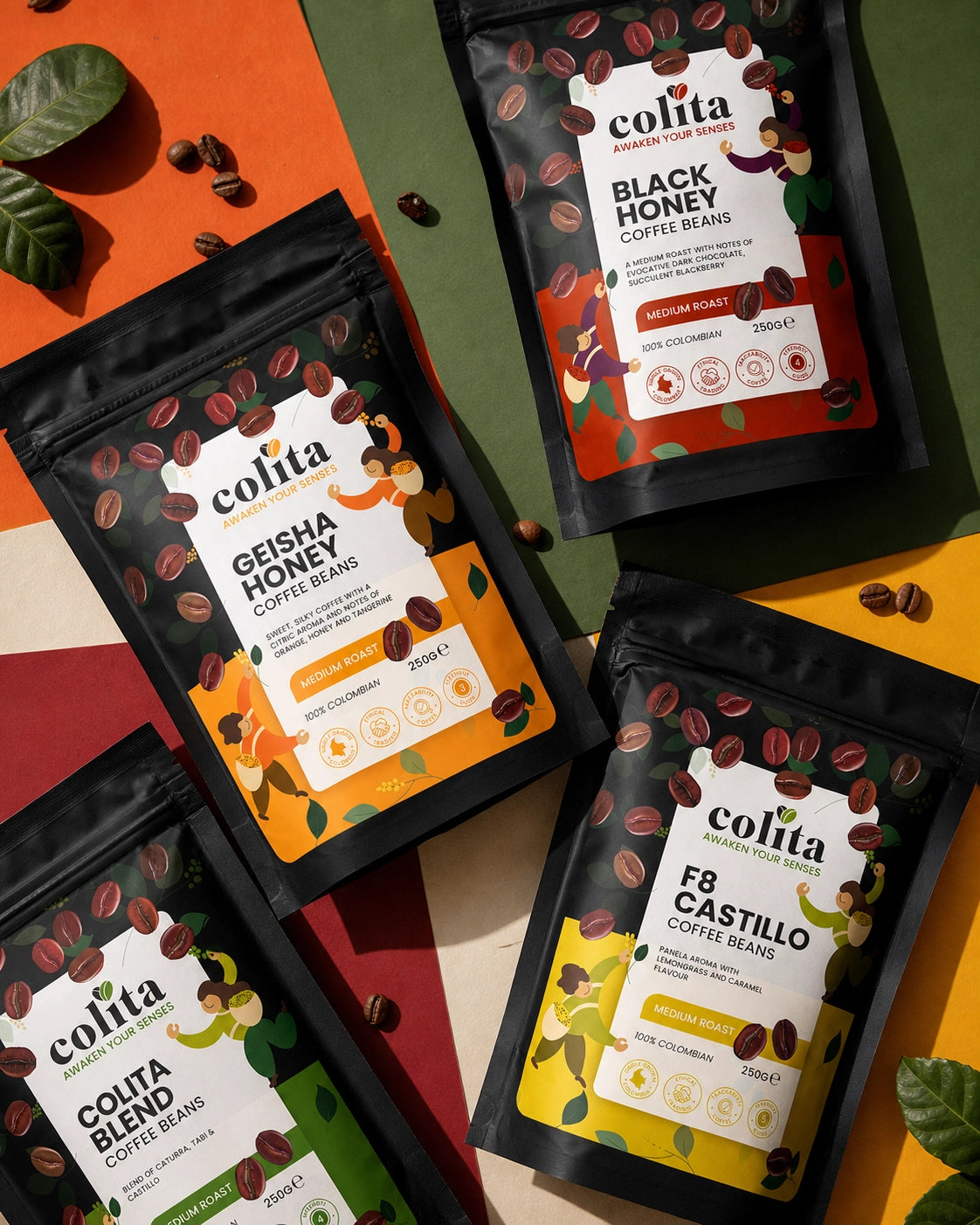 Colita Colombian Coffee Packaging Design
