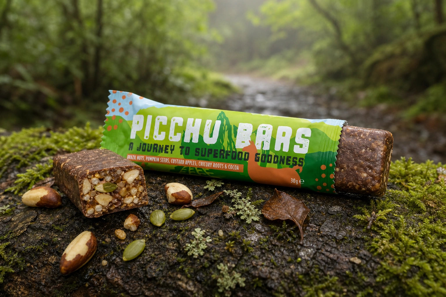 Picchu Superfood Protein Bar Packaging Design