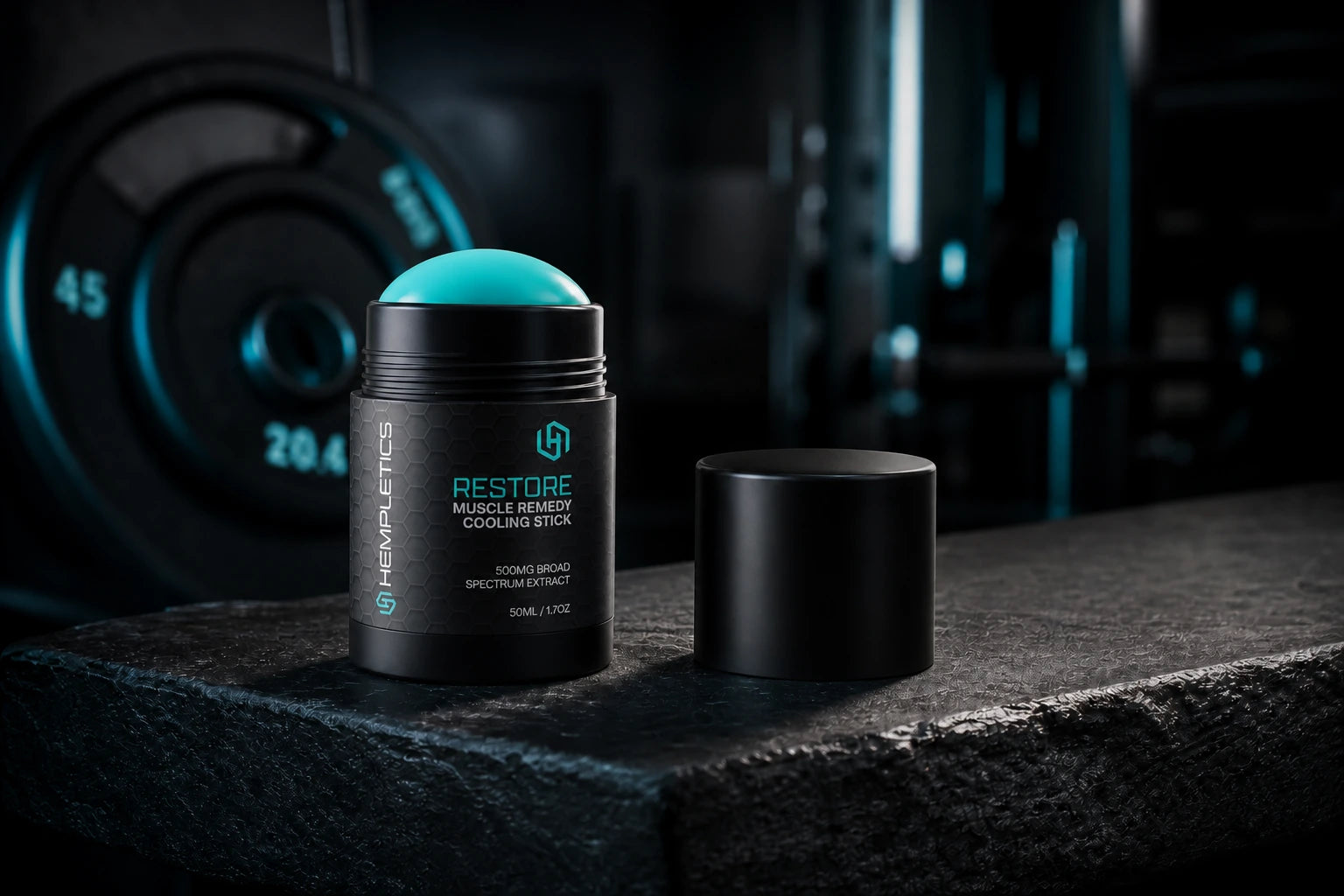 CBD Muscle Recovery Packaging Design for HEMPLETICS