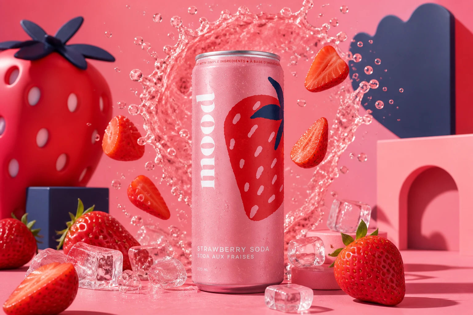 Mood Natural Soda Can Packaging Design