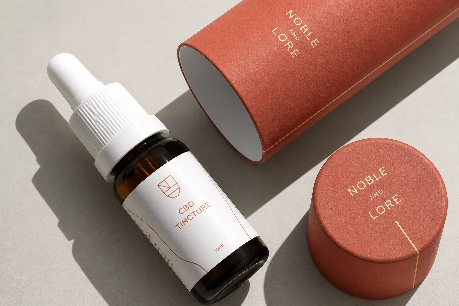 Noble & Lore Luxury CBD Packaging Design
