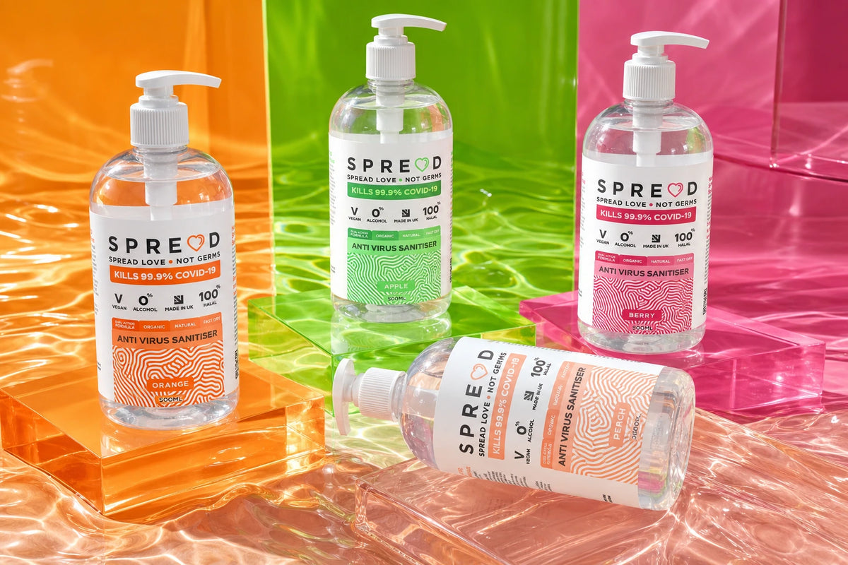 SPREAD Hand Sanitiser Packaging Design