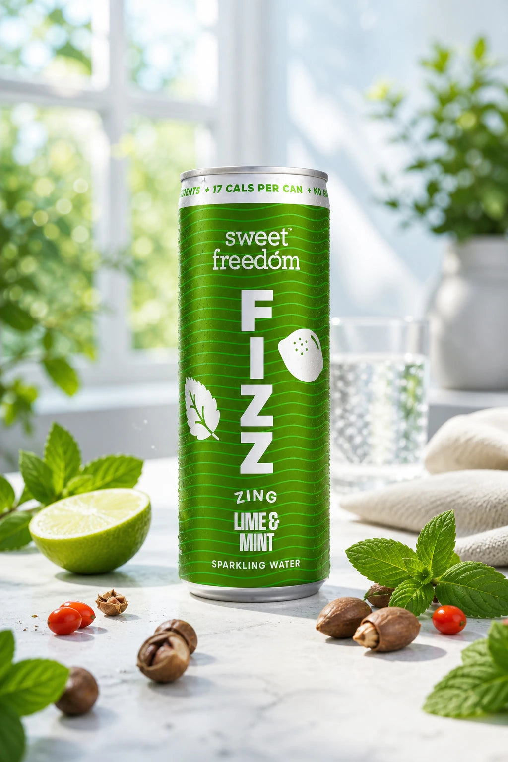Sweet Freedom FIZZ Sparkling Water Packaging Design