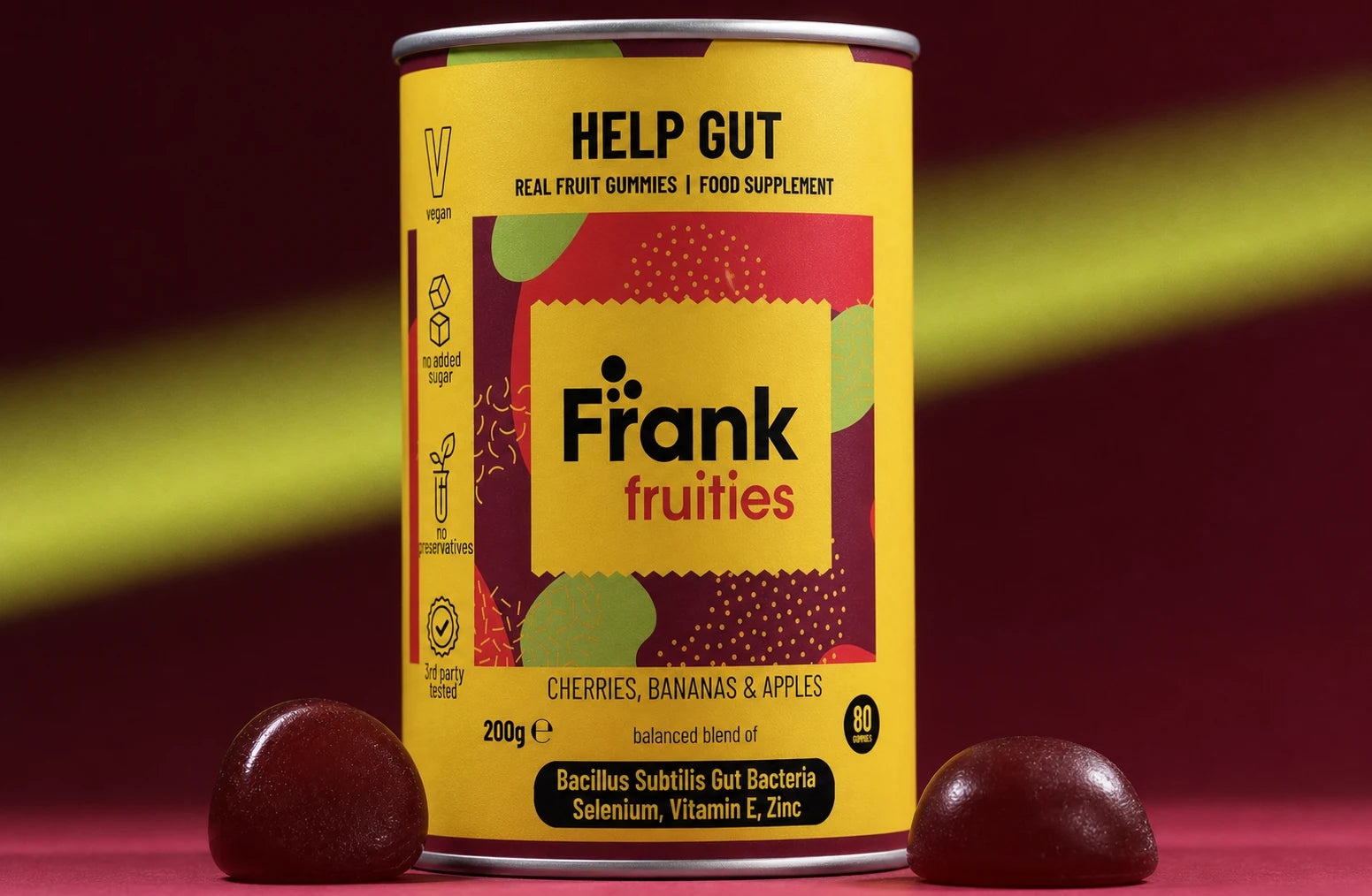 Frank Fruities Vitamin Gummy Packaging Design