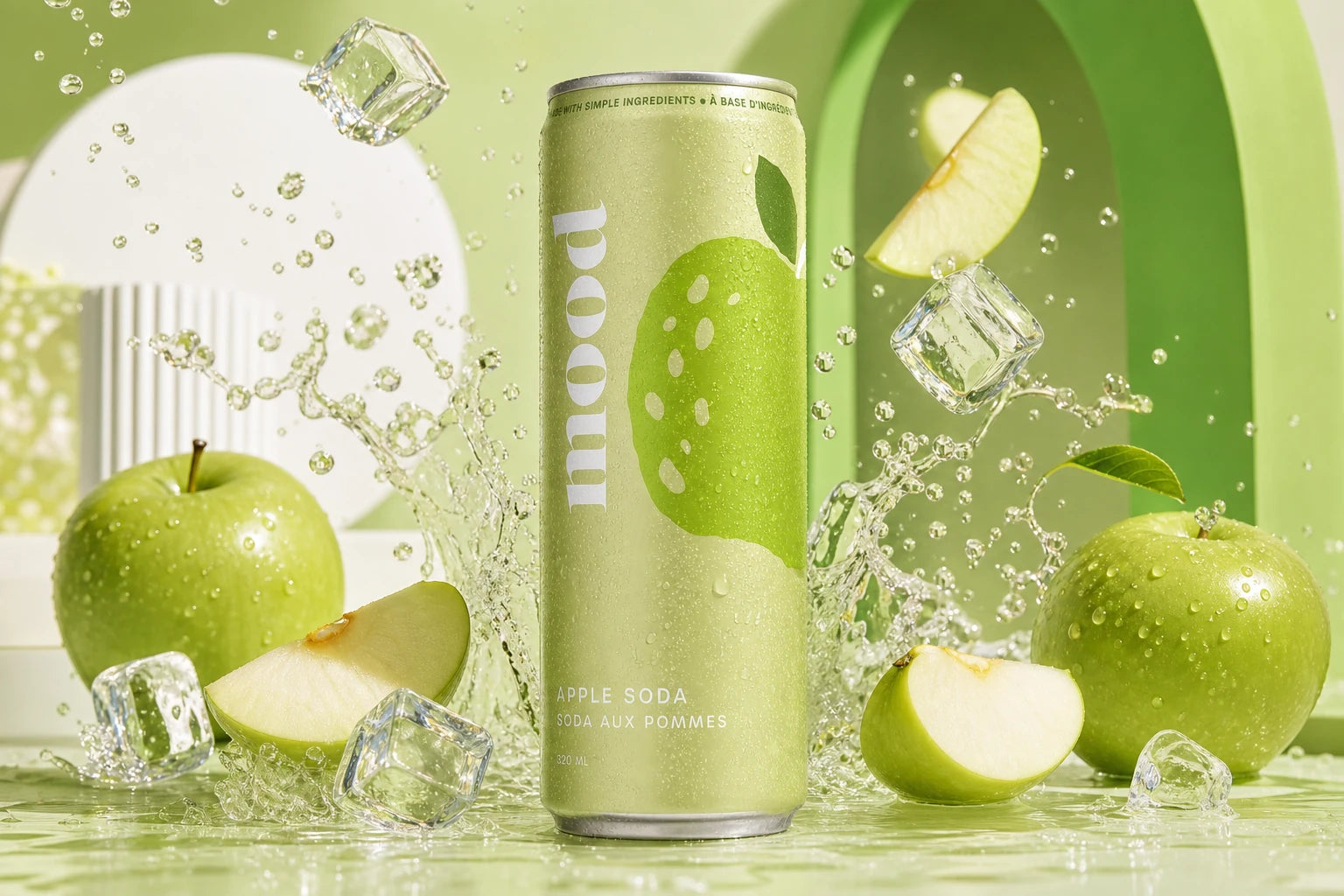 Mood Natural Soda Can Packaging Design