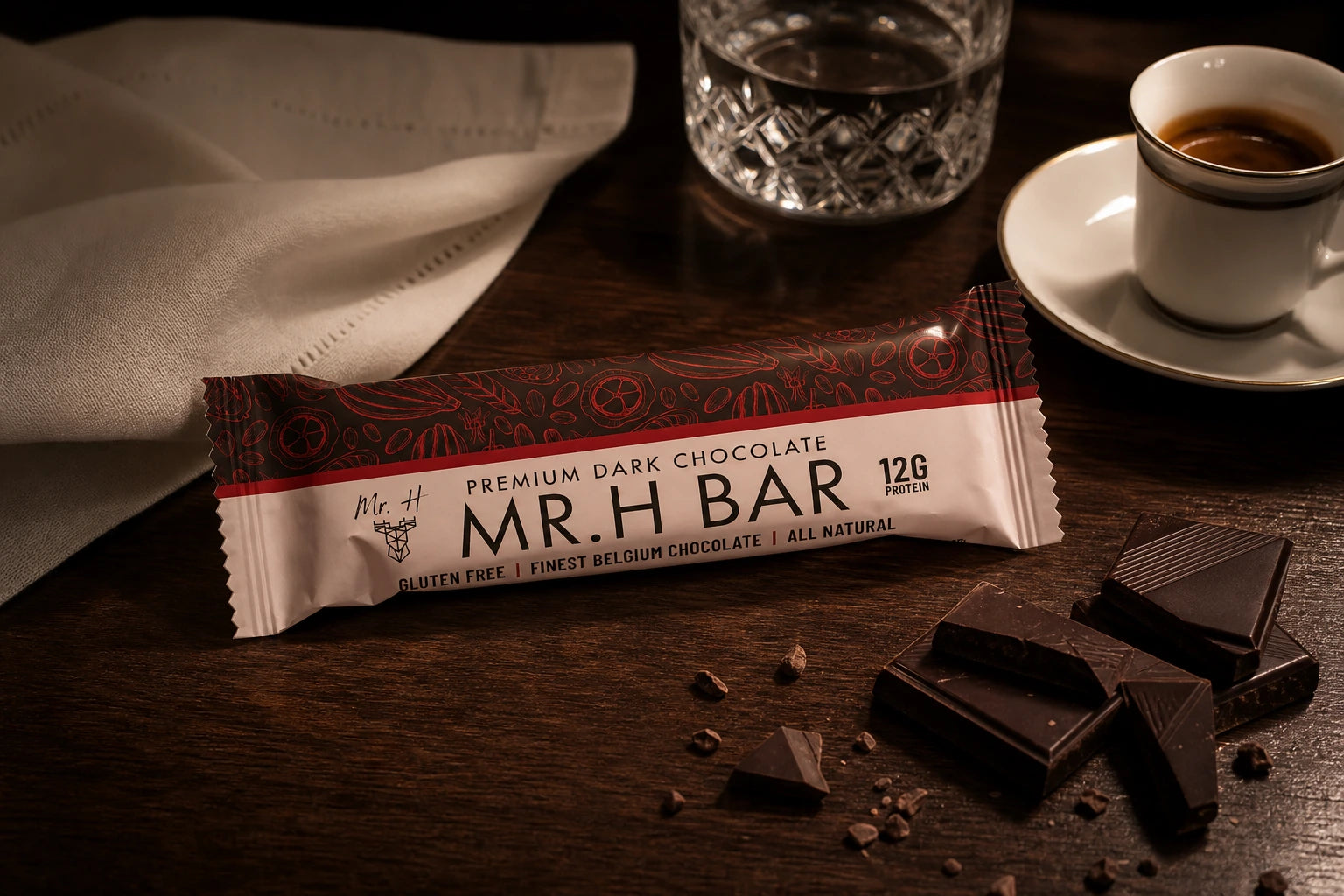 Mr H Bars Protein Bar Packaging Design