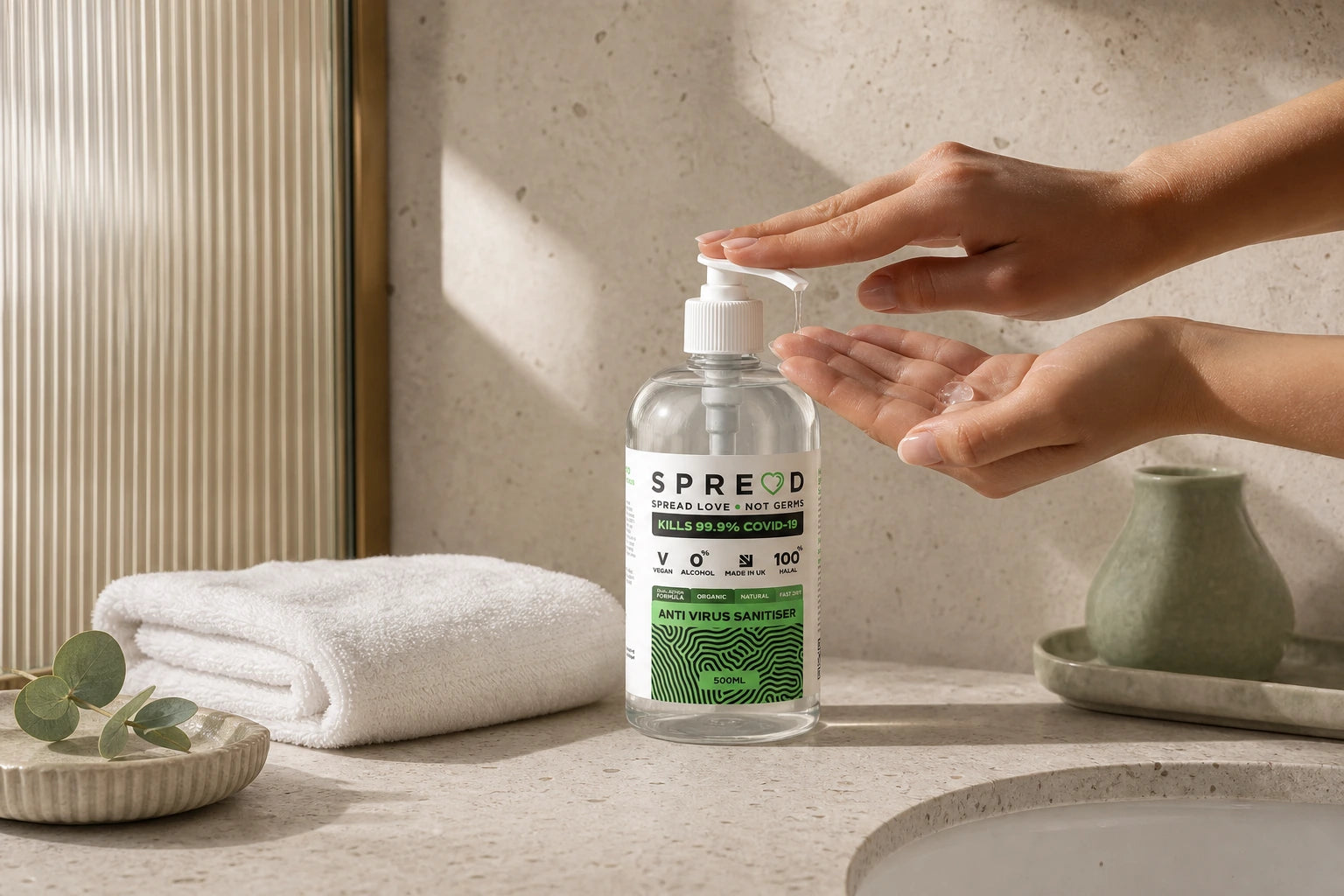 SPREAD Hand Sanitiser Packaging Design