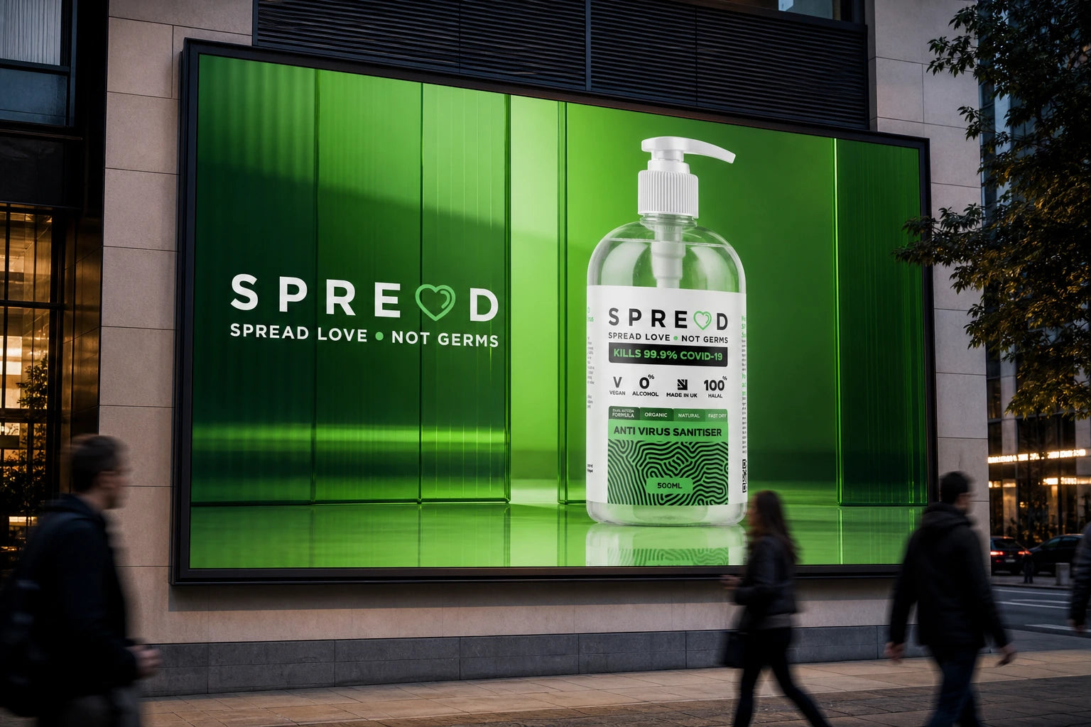SPREAD Hand Sanitiser Packaging Design