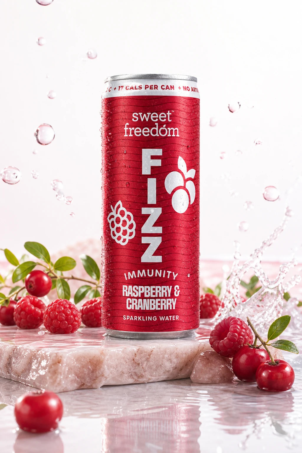 Sweet Freedom FIZZ Sparkling Water Packaging Design
