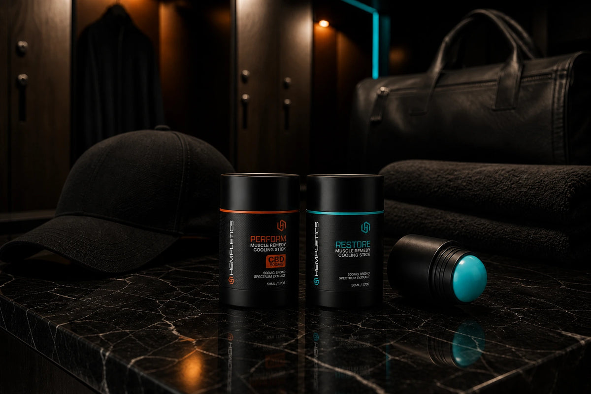 CBD Muscle Recovery Packaging Design for HEMPLETICS