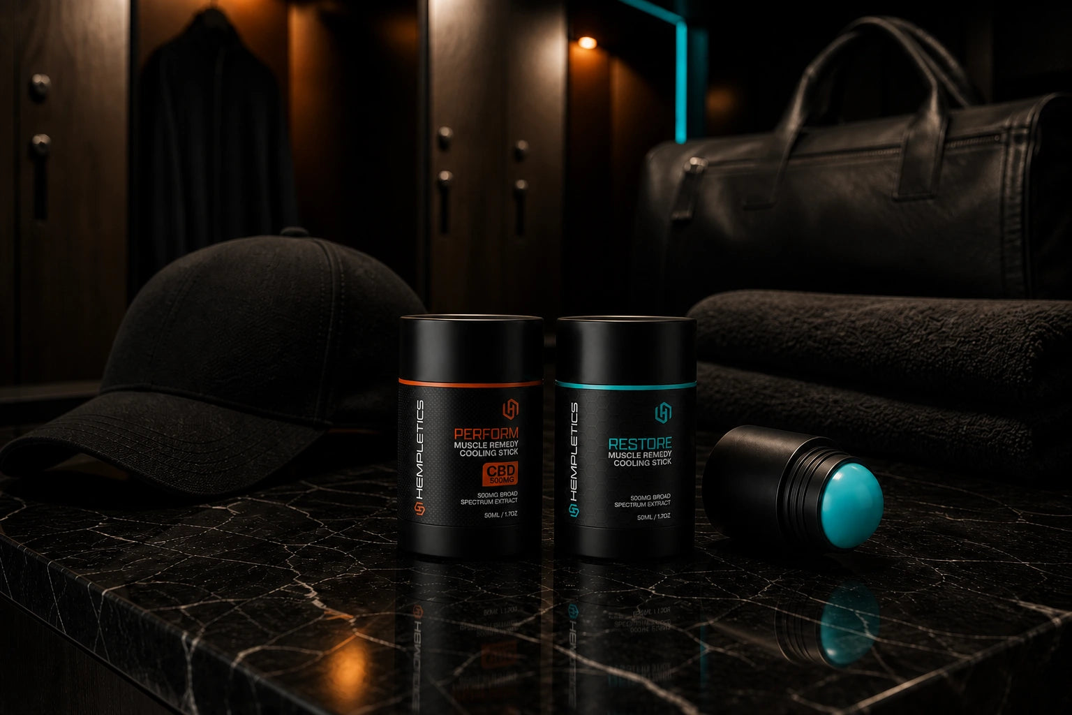 CBD Muscle Recovery Packaging Design for HEMPLETICS
