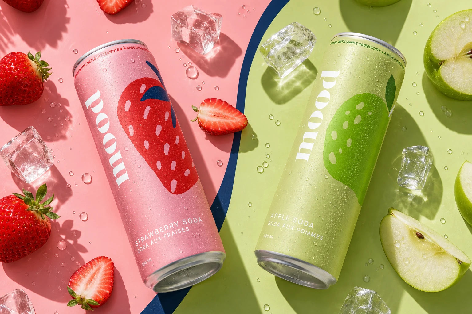 Mood Natural Soda Can Packaging Design