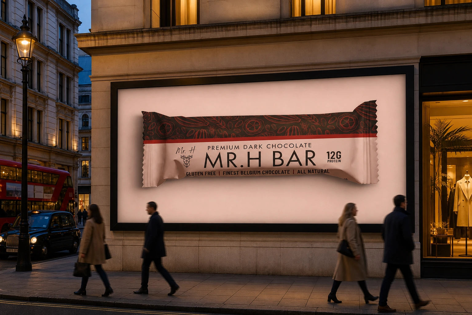 Mr H Bars Protein Bar Packaging Design