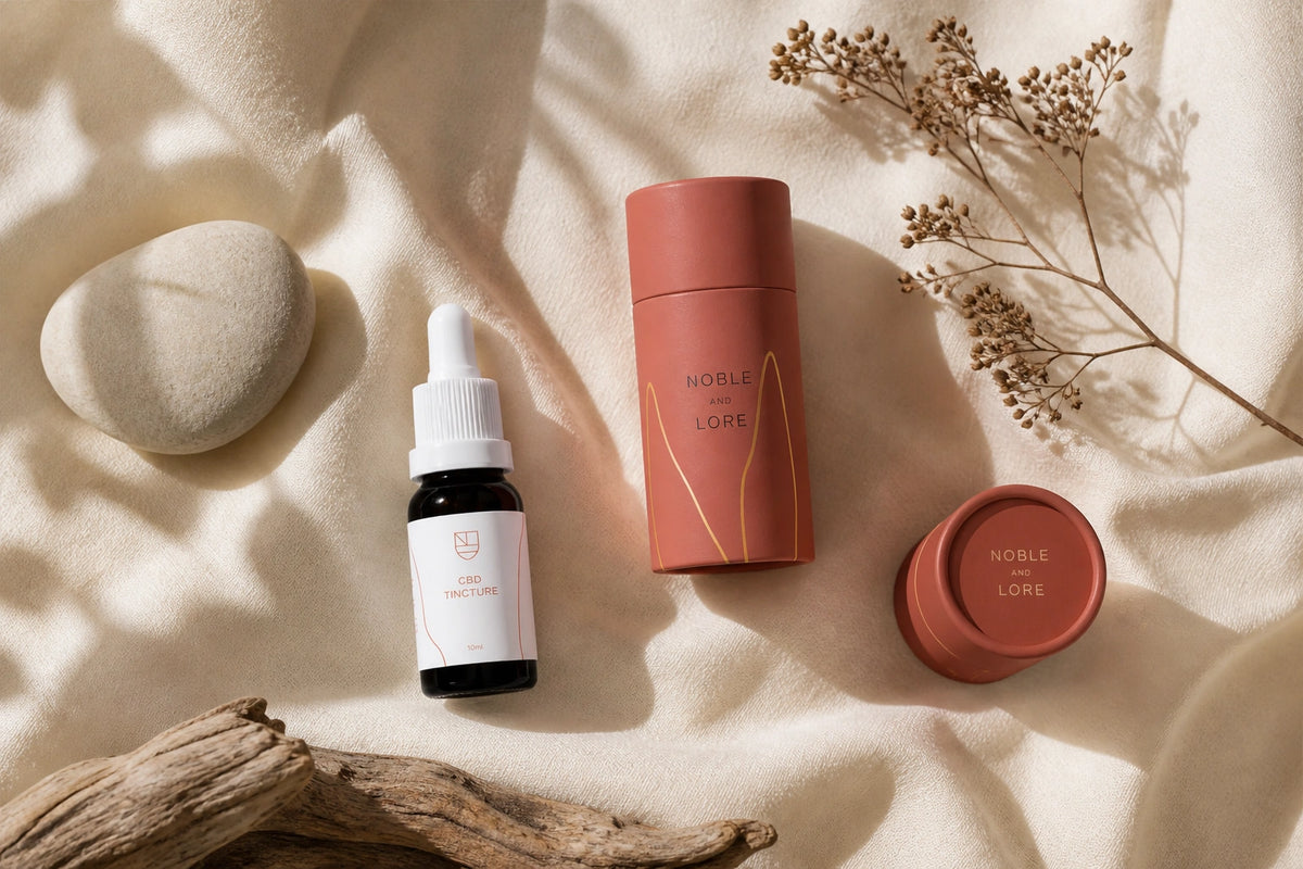 Noble & Lore Luxury CBD Packaging Design