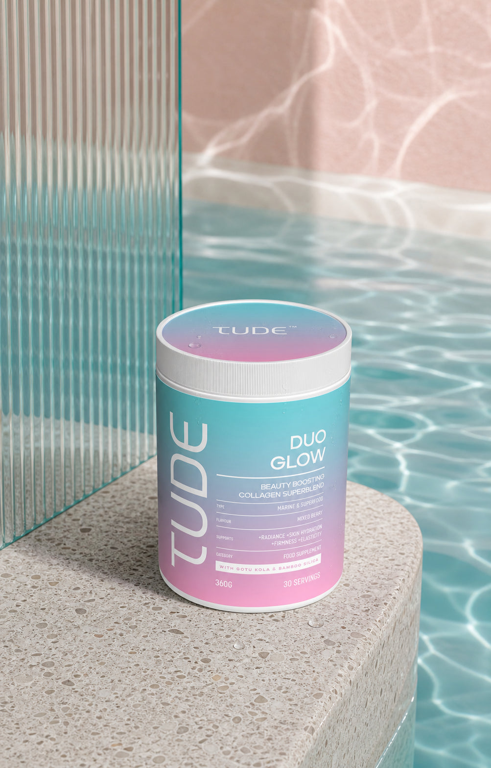 Tude Plant-Based Supplement Packaging Design