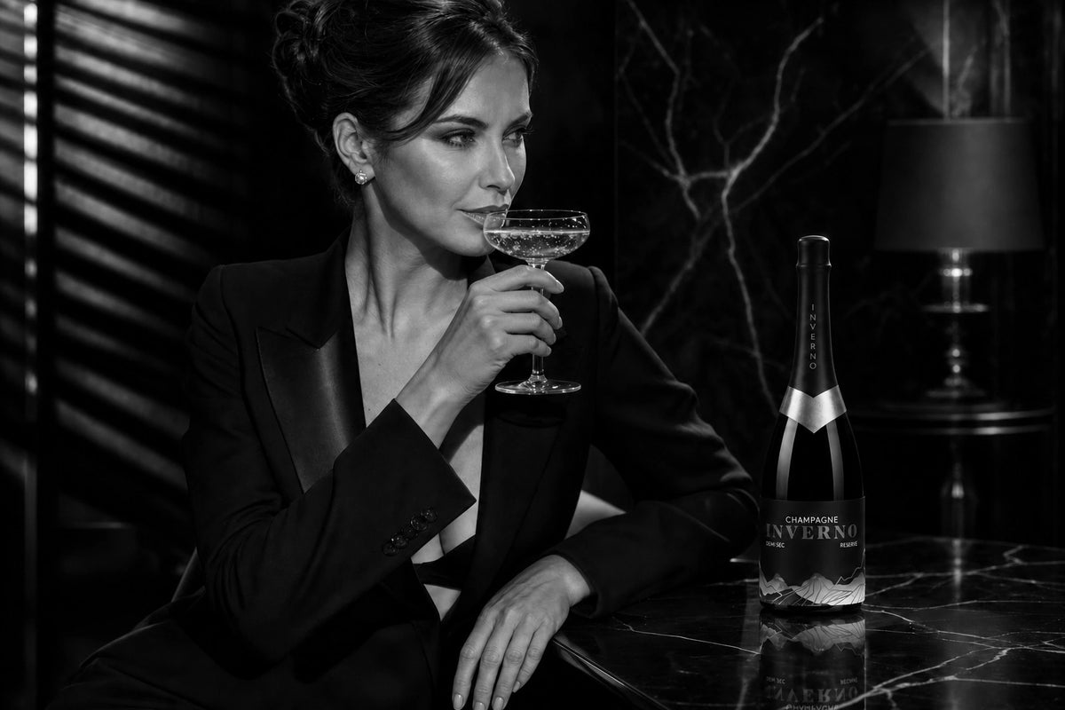 Inverno Luxury Champagne Label Design