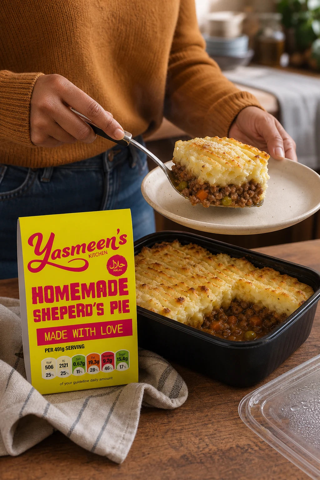 Yasmeen's Kitchen Halal Ready Meal Packaging Design