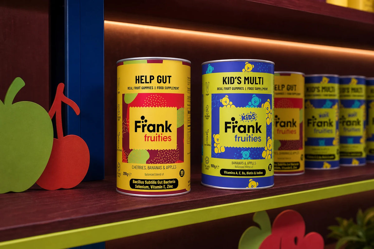 Frank Fruities Vitamin Gummy Packaging Design