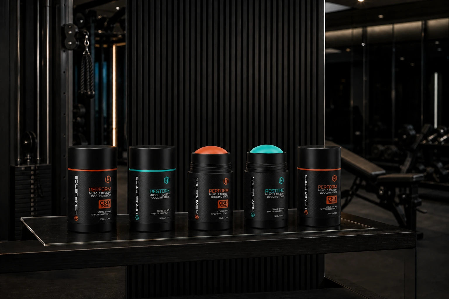 CBD Muscle Recovery Packaging Design for HEMPLETICS