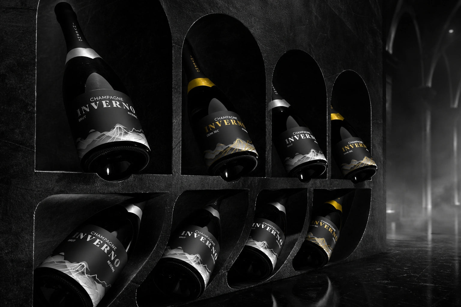 Inverno Luxury Champagne Label Design