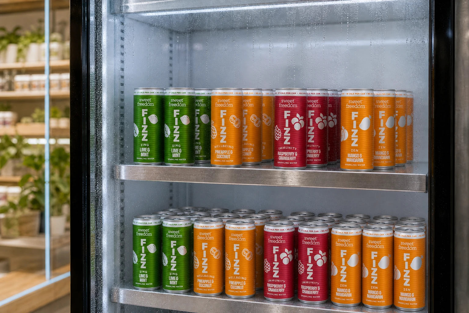 Sweet Freedom FIZZ Sparkling Water Packaging Design