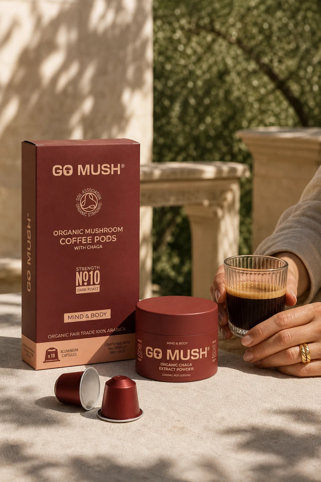 GO MUSH Mushroom Supplement Packaging & Campaign