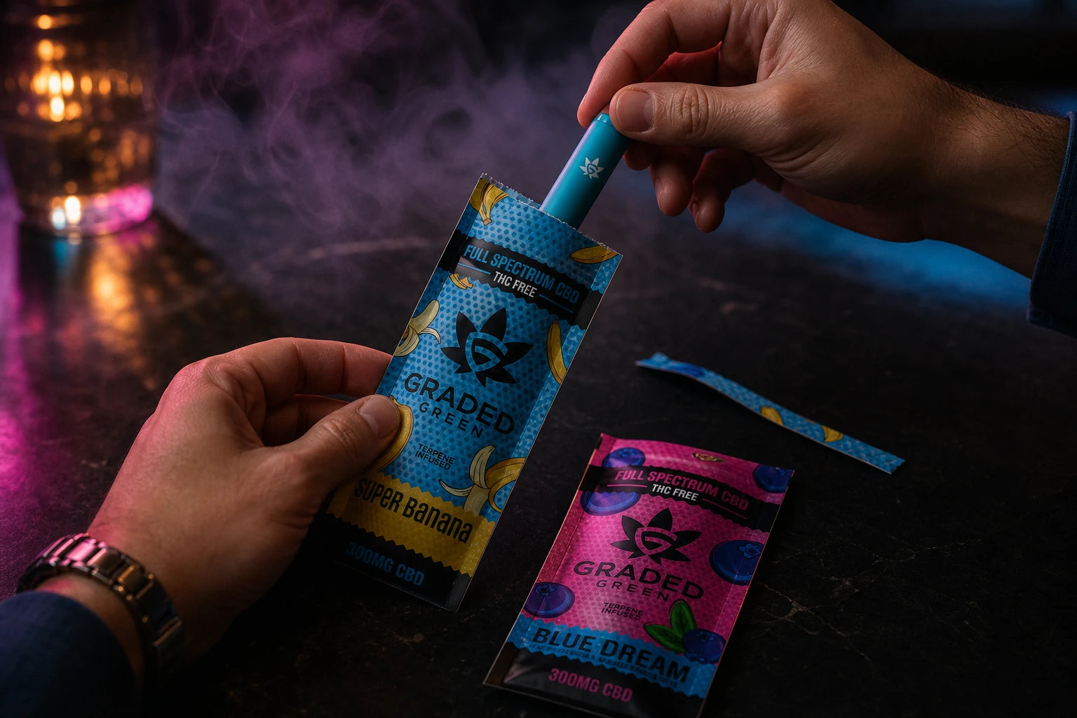 Graded Green CBD and Vape Packaging Design