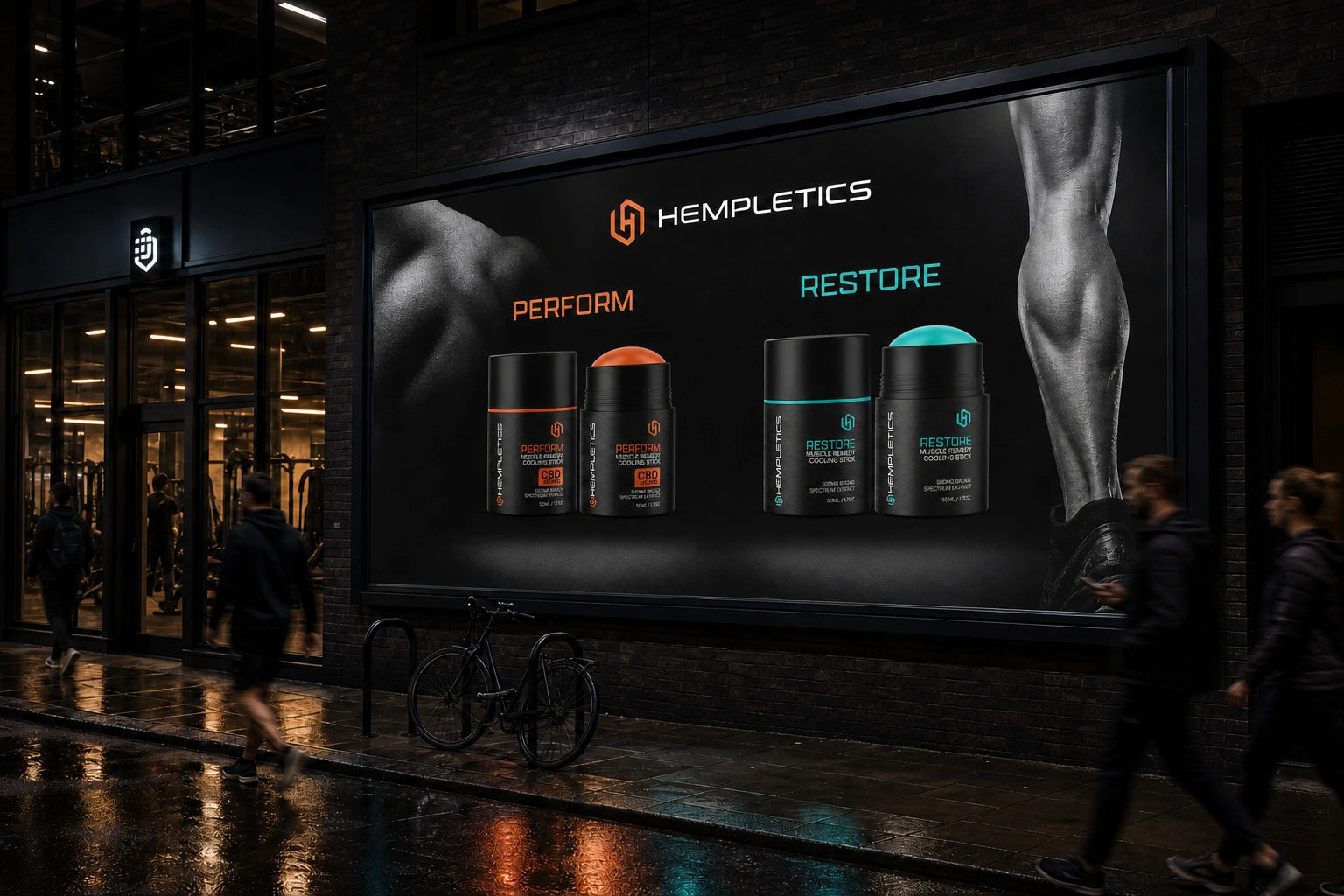 CBD Muscle Recovery Packaging Design for HEMPLETICS