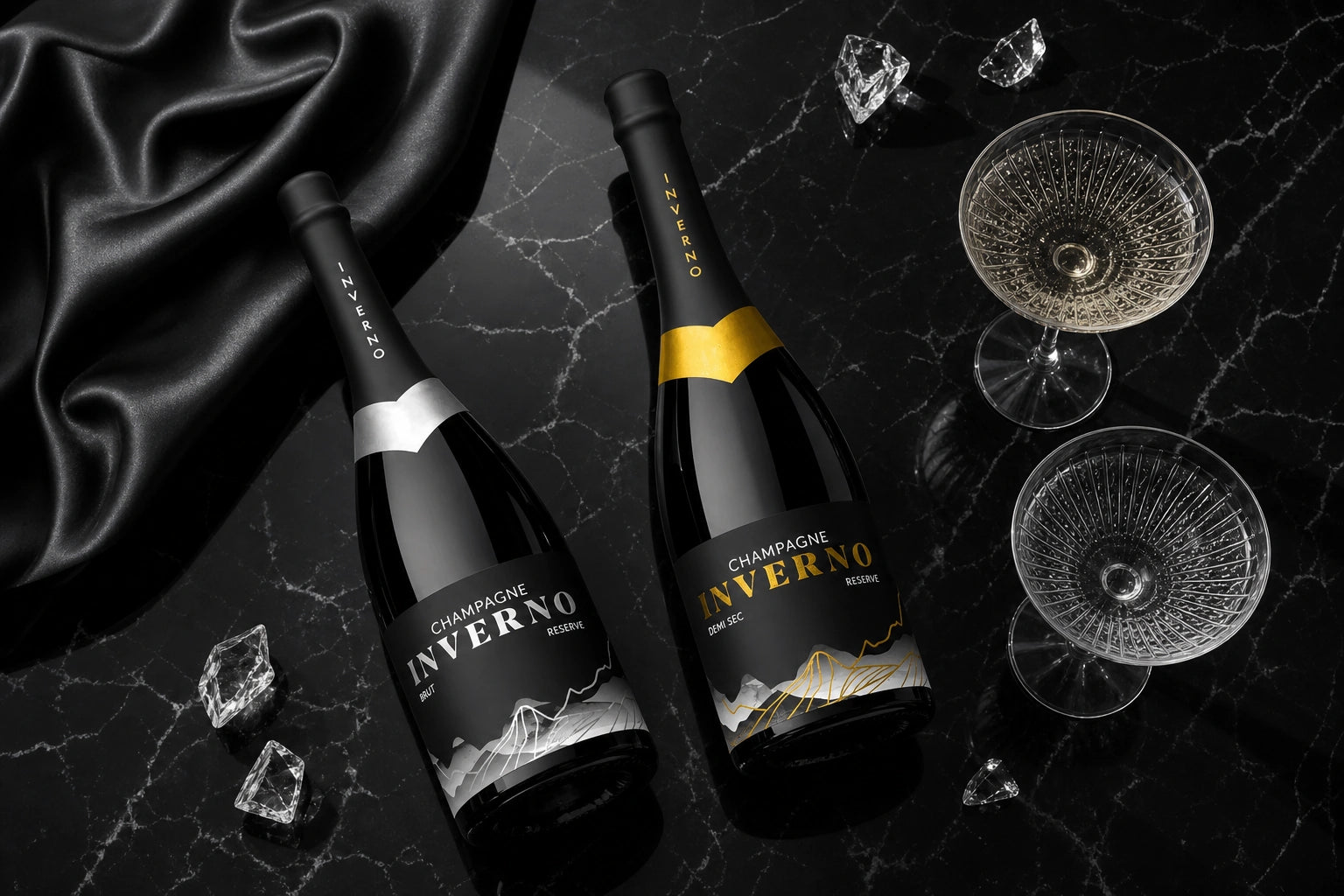 Inverno Luxury Champagne Label Design