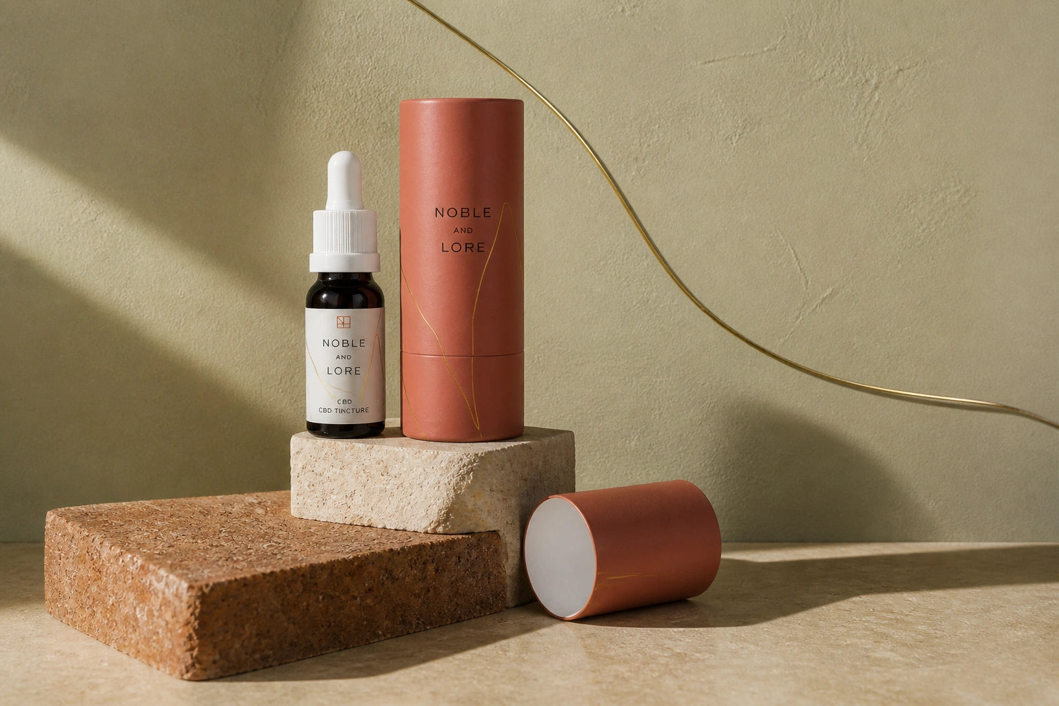 Noble & Lore Luxury CBD Packaging Design