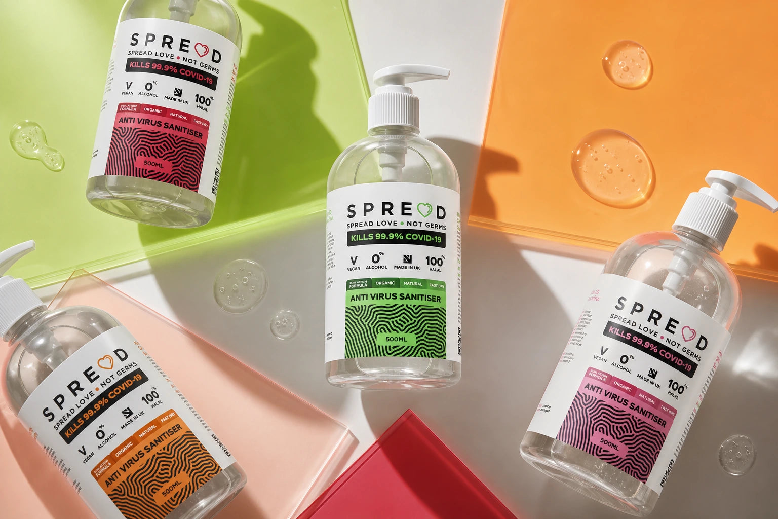 SPREAD Hand Sanitiser Packaging Design