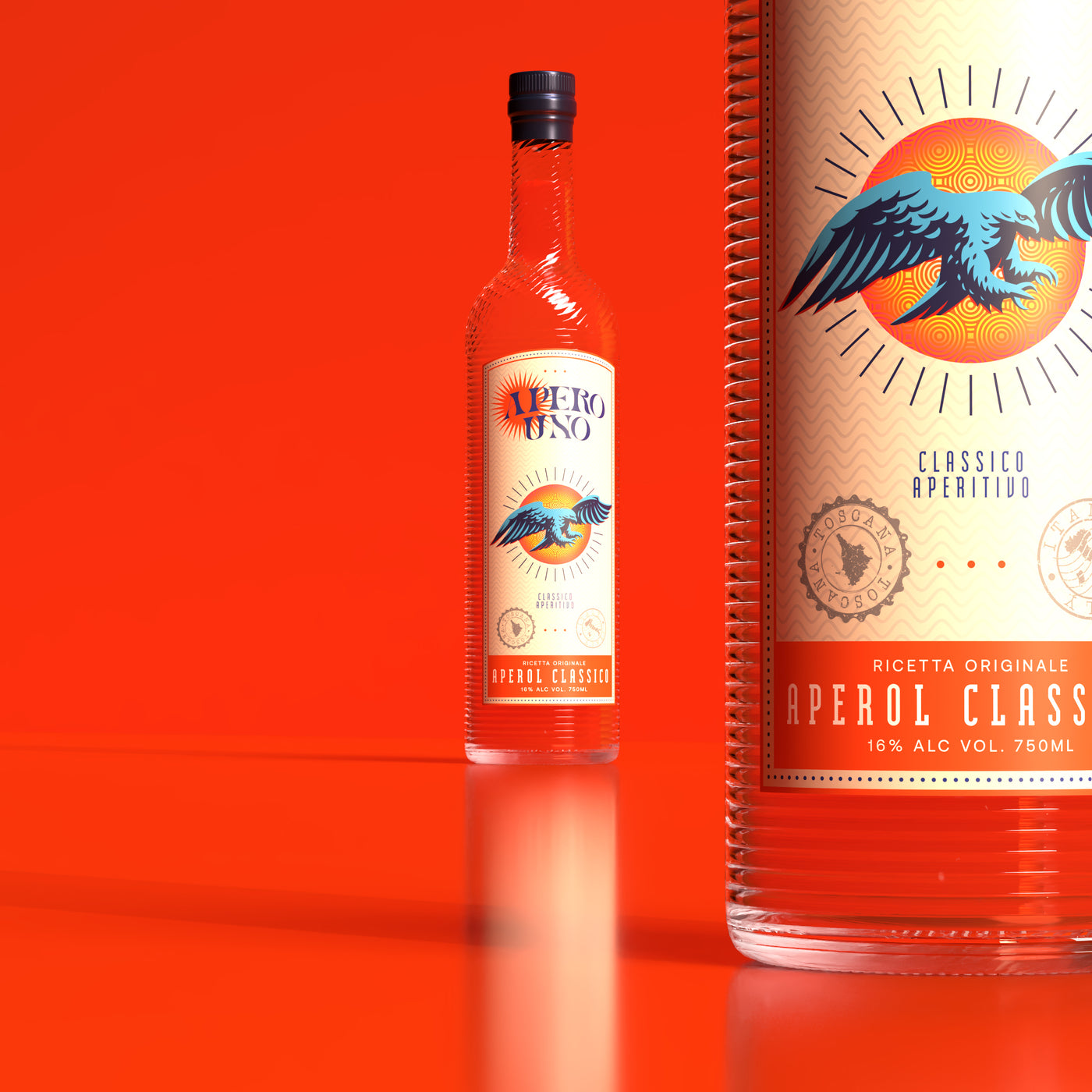 Apero Uno - Aperol Brand & Label Design image 3 by Y Not Tony Design Studio