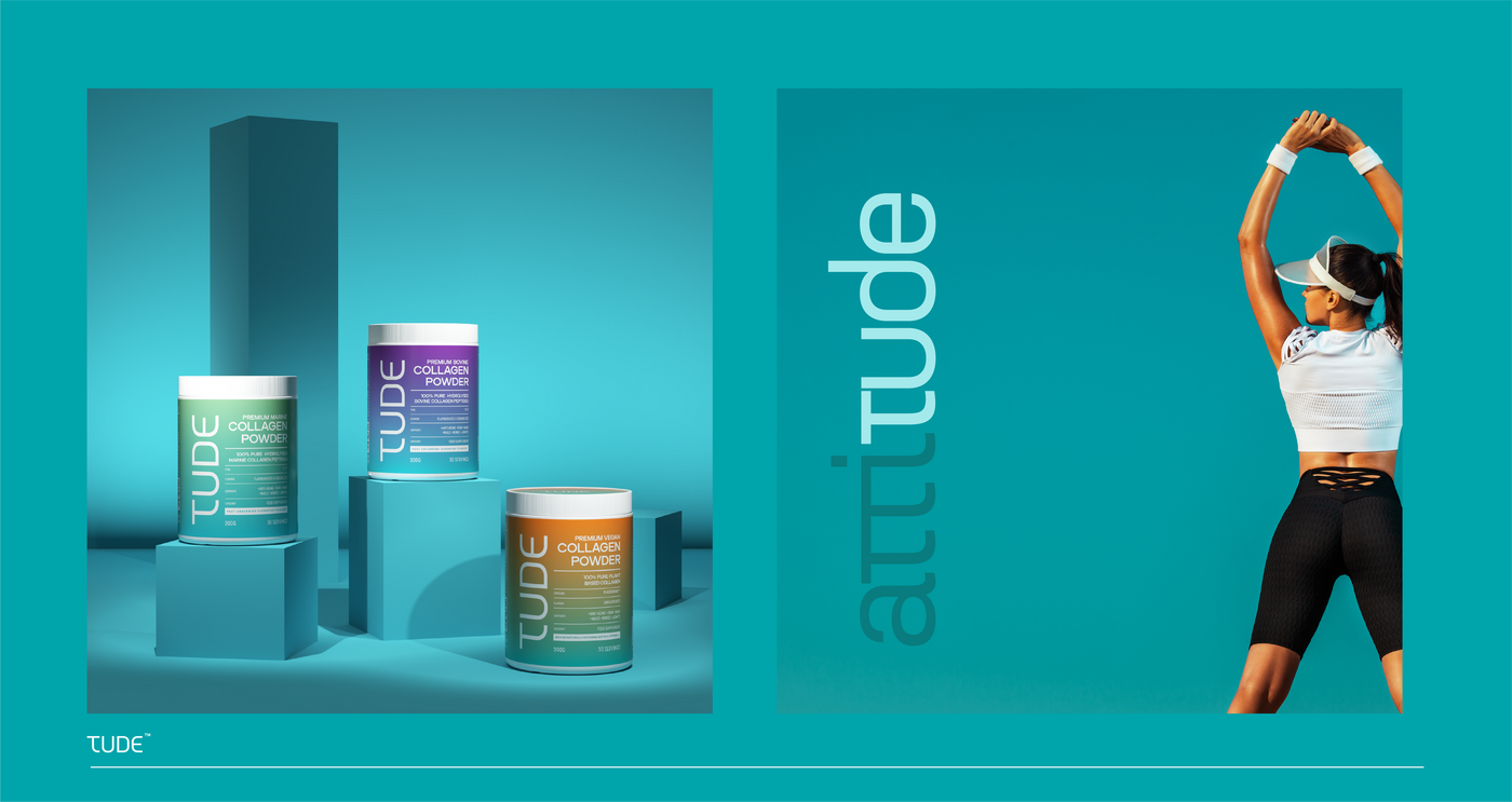 Tude Nutrition - Wellness Nutrition Supplement Brand Design image 3 by Y Not Tony Design Studio