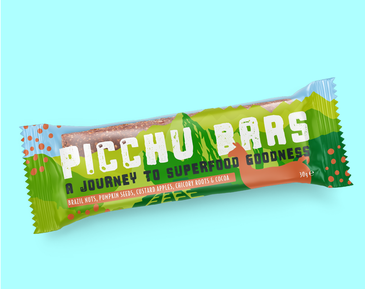Picchu Bar Packaging Design for Superfood Products packaging design portfolio project by Y Not Tony Design Studio
