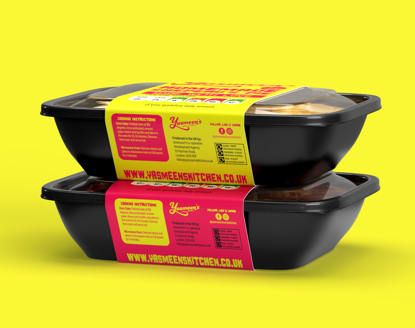 Yasmeen's Kitchen - Ready Meals Sleeve Brand Design image 5 by Y Not Tony Design Studio