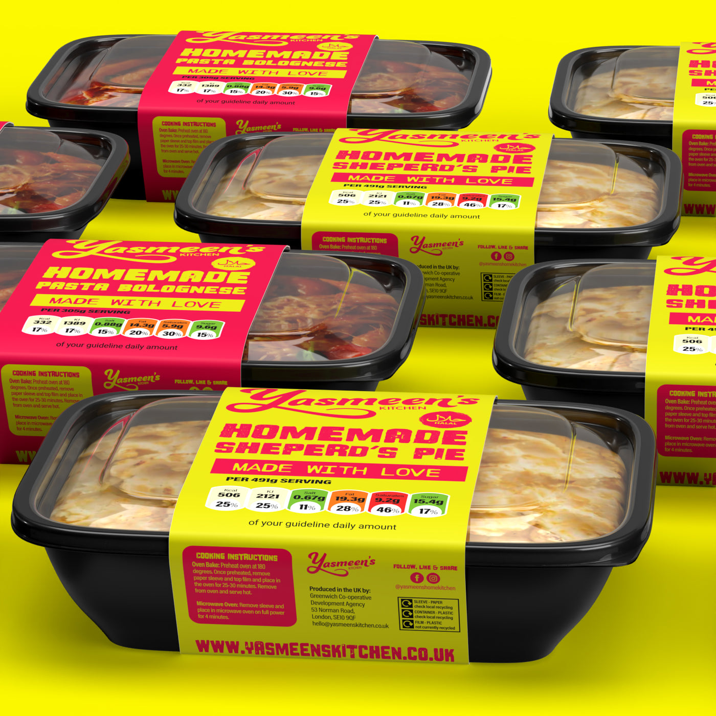 Yasmeen's Kitchen - Ready Meals Sleeve Brand Design image 1 by Y Not Tony Design Studio