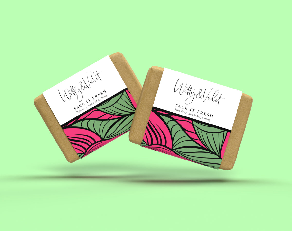 Witty & Violet   Soap Sleeve Packaging Design packaging design portfolio project by Y Not Tony Design Studio