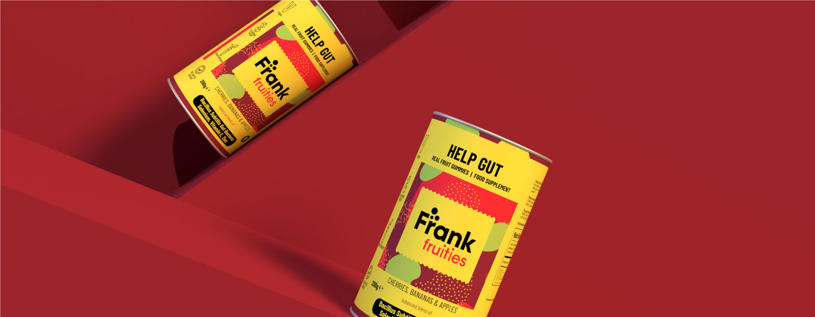 Frank Fruities - Nutritional Gummies Brand Design case study hero image by Y Not Tony Design Studio