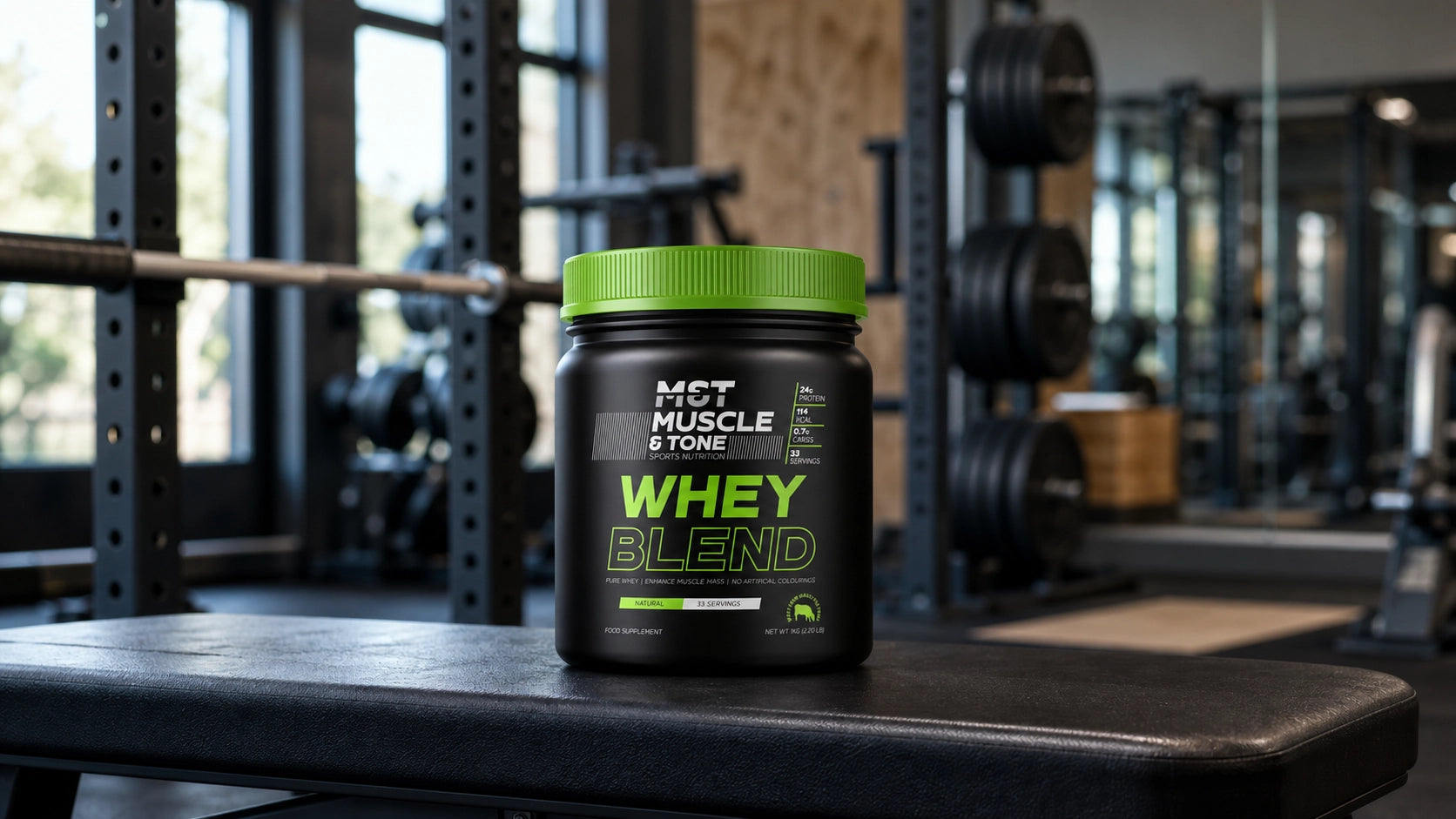 Whey Protein Packaging Design for M&T Muscle & Tone