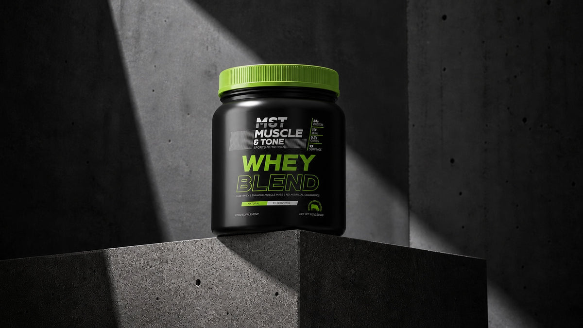 Whey Protein Packaging Design for M&T Muscle & Tone