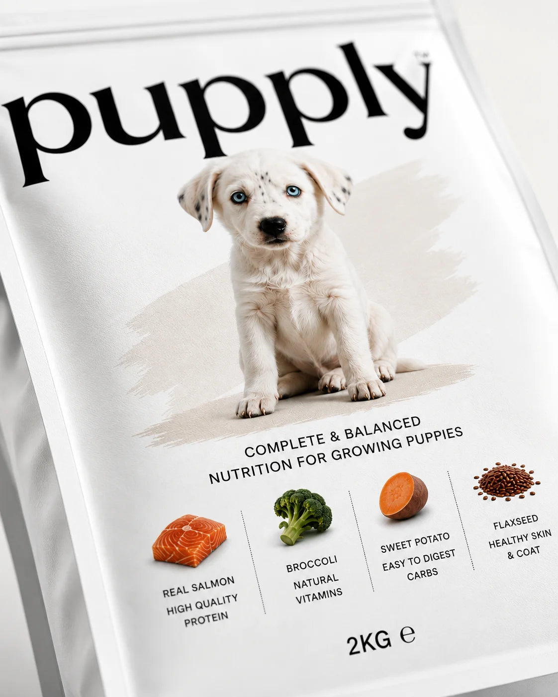 Pupply Premium Puppy Food Packaging Design