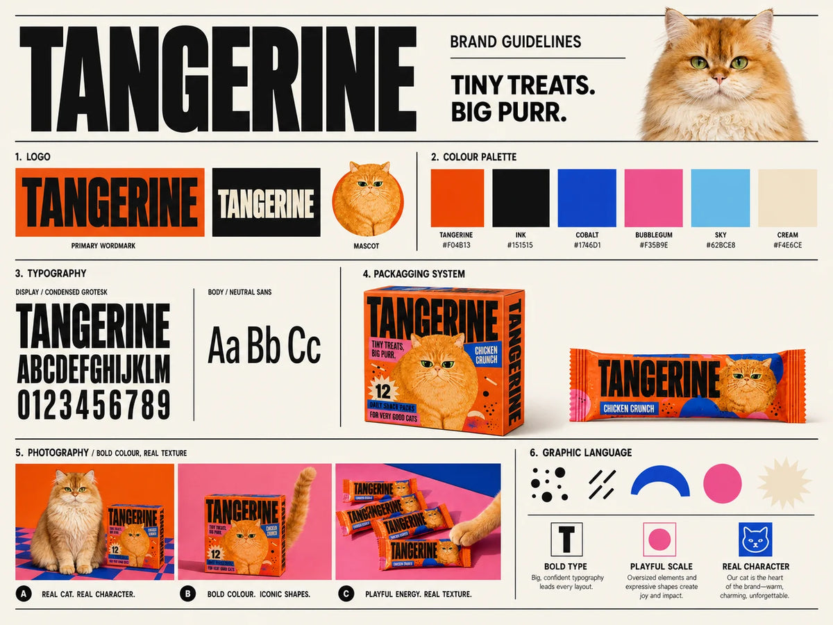 TANGERINE Cat Treat Packaging Design