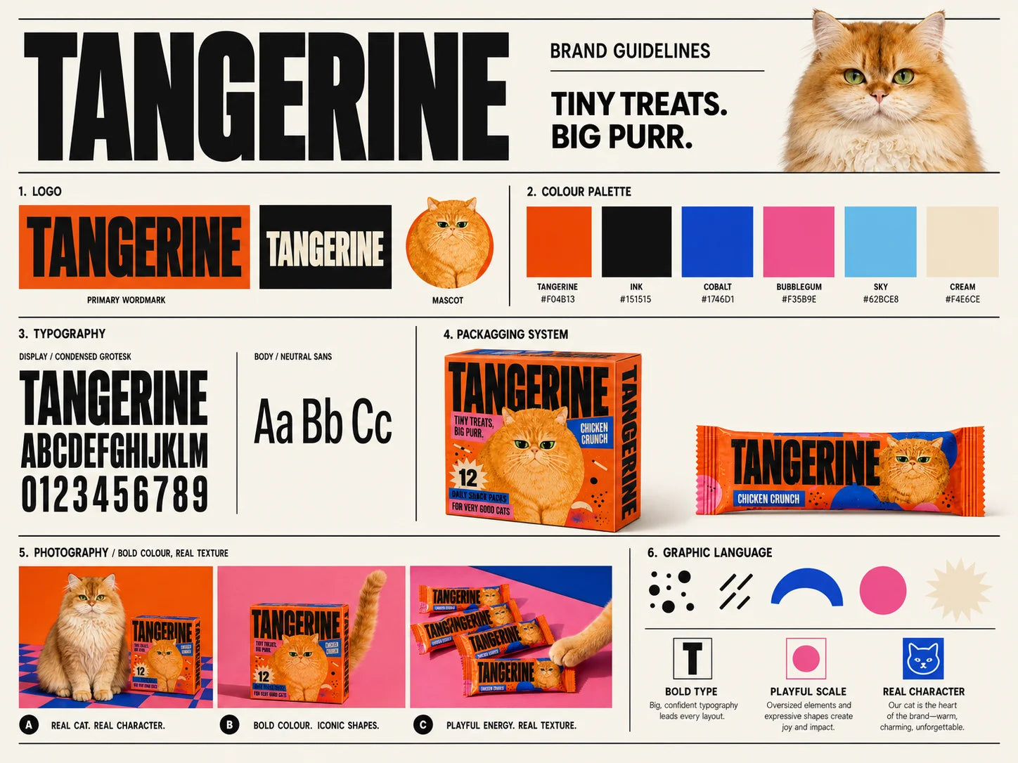 TANGERINE Cat Treat Packaging Design