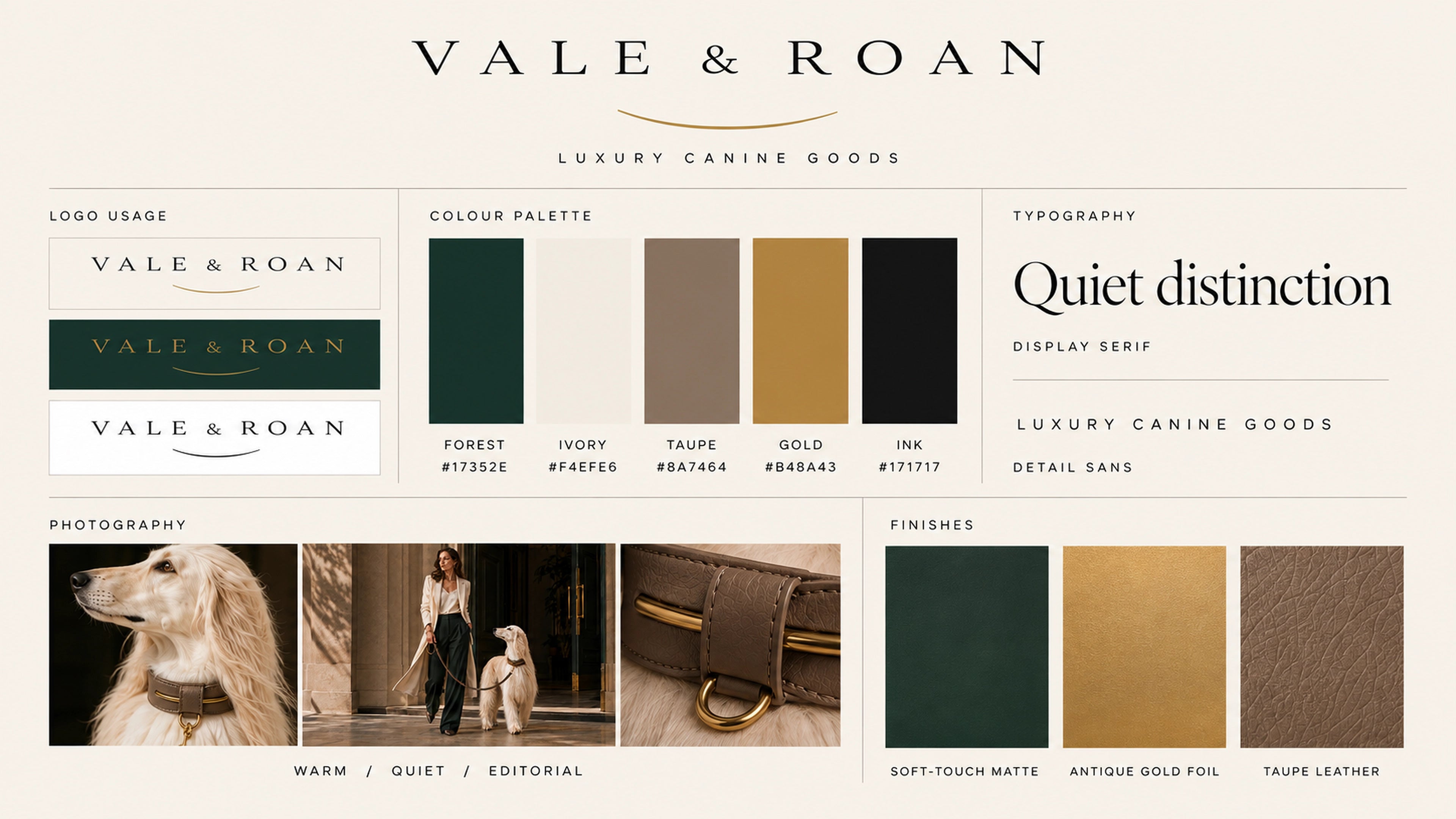 Vale & Roan Luxury Dog Collar Packaging Design