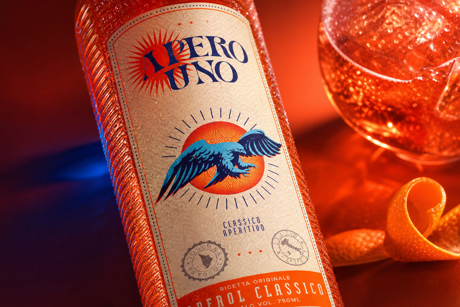 Apero Uno Italian Aperitif Label Design